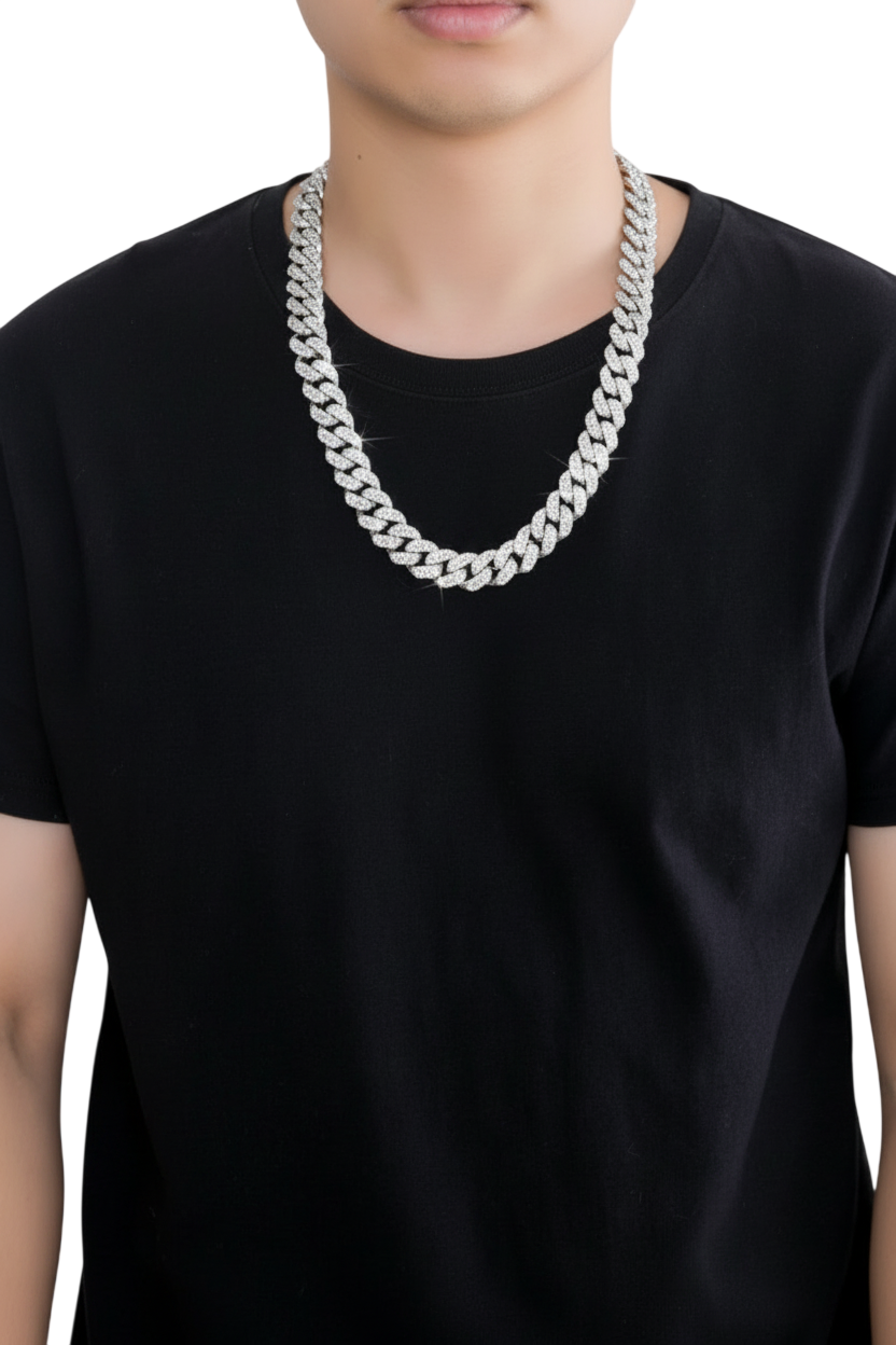 Set Cubano Diamantes | Cadena + Pulsera