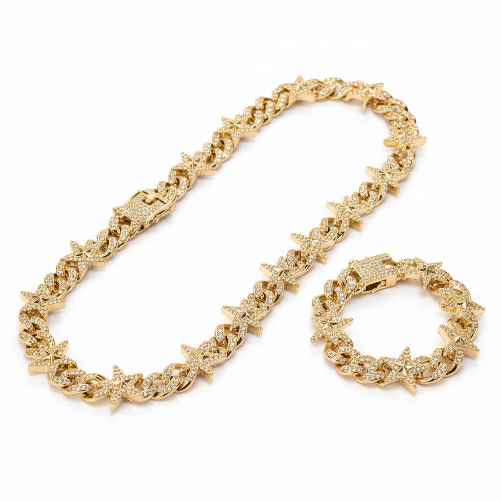 Set Cubano Estrellas Dorado - Completo